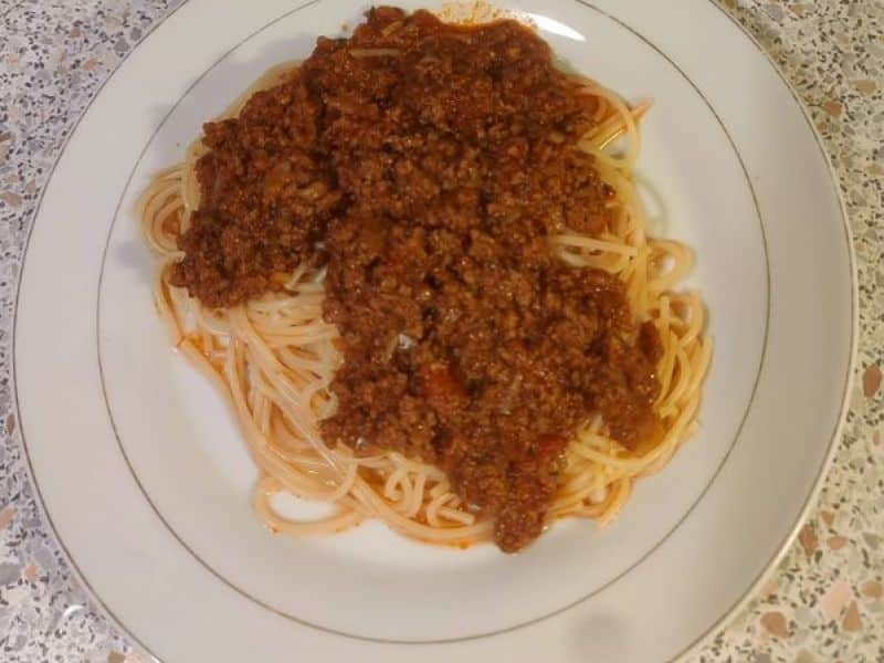 pasta med kødsauce